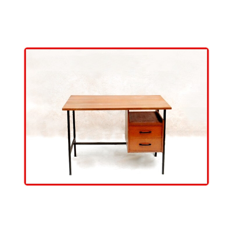 Little desk in wood and metal - 1950s