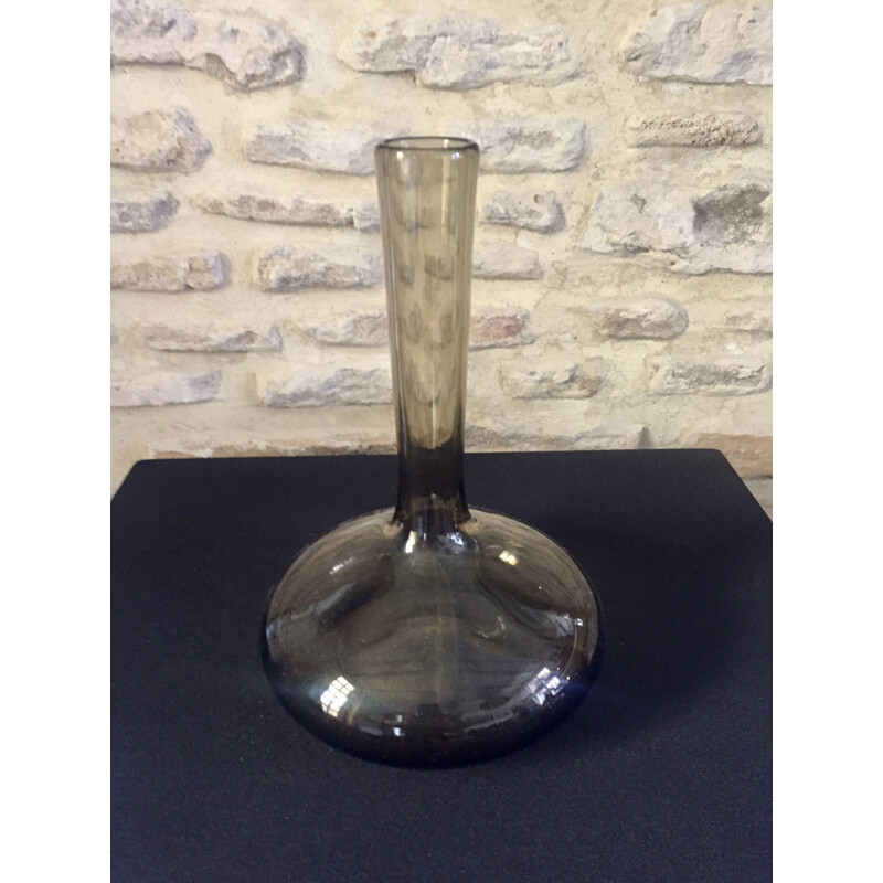 Pair of vintage glass vases by Claude Morin