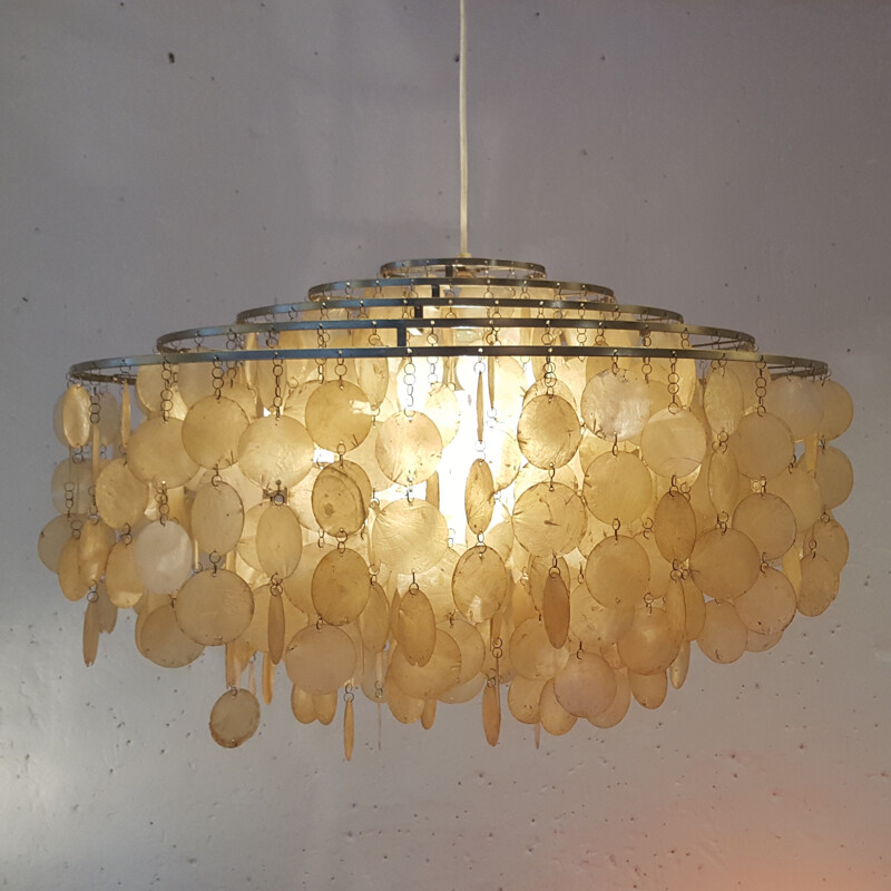 "Fun" chandelier in mother of pearl, Verner PANTON - 1970s