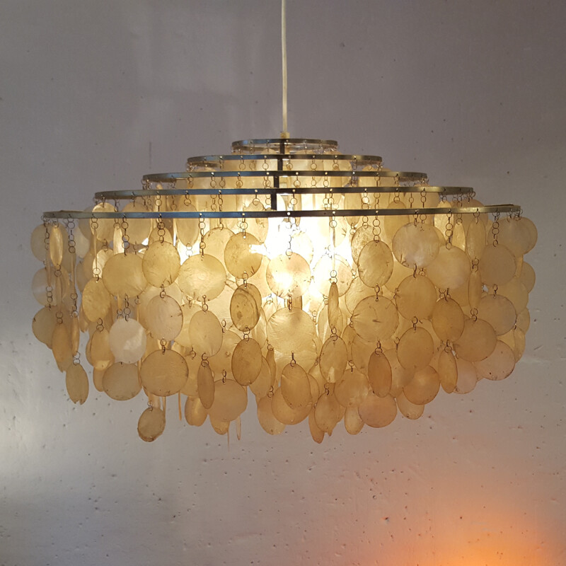 "Fun" chandelier in mother of pearl, Verner PANTON - 1970s