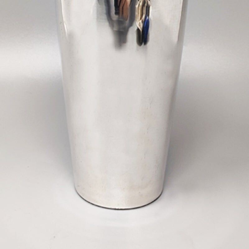 Vintage cocktail shaker in stainless steel, England 1950s