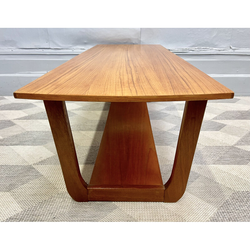 Vintage teak coffee coffee table with shelf by Myer, 1970s