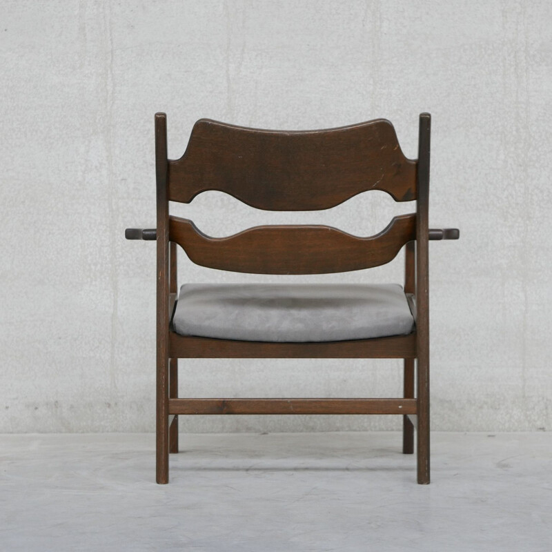 Oakwood Razor mid-century Danish armchair by Henning Kjaernulf, 1960s