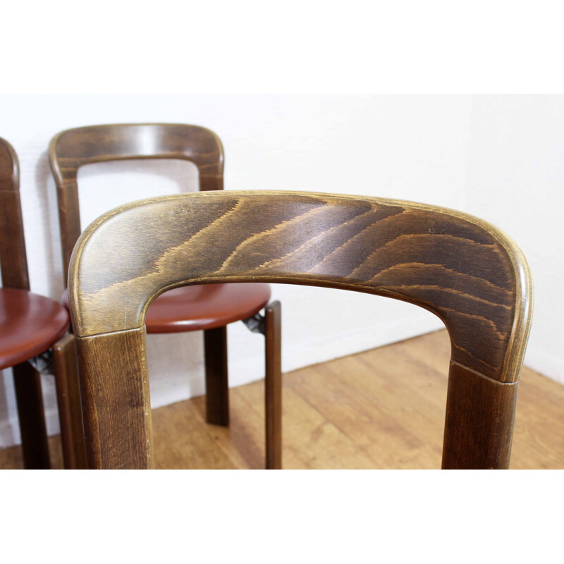 Lot de 6 chaises vintage par Bruno Rey pour Dietiker
