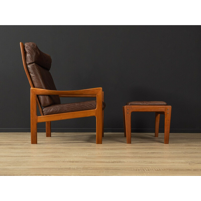 Vintage-Sessel mit Fußstütze von Illum Wikkelsø für N. Eilersen As, Dänemark 1960