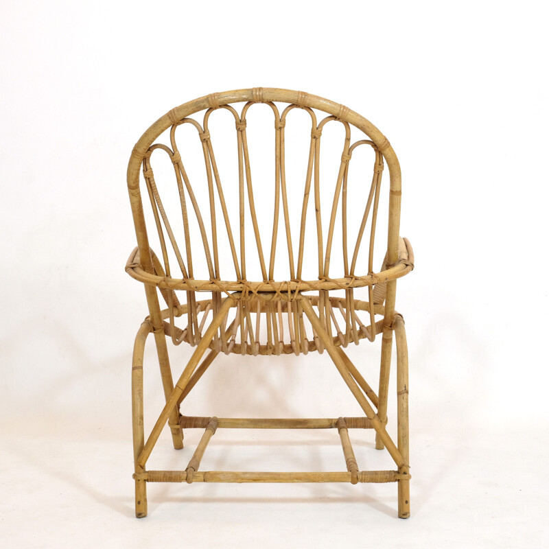 Vintage rattan armchair, 1960-1970