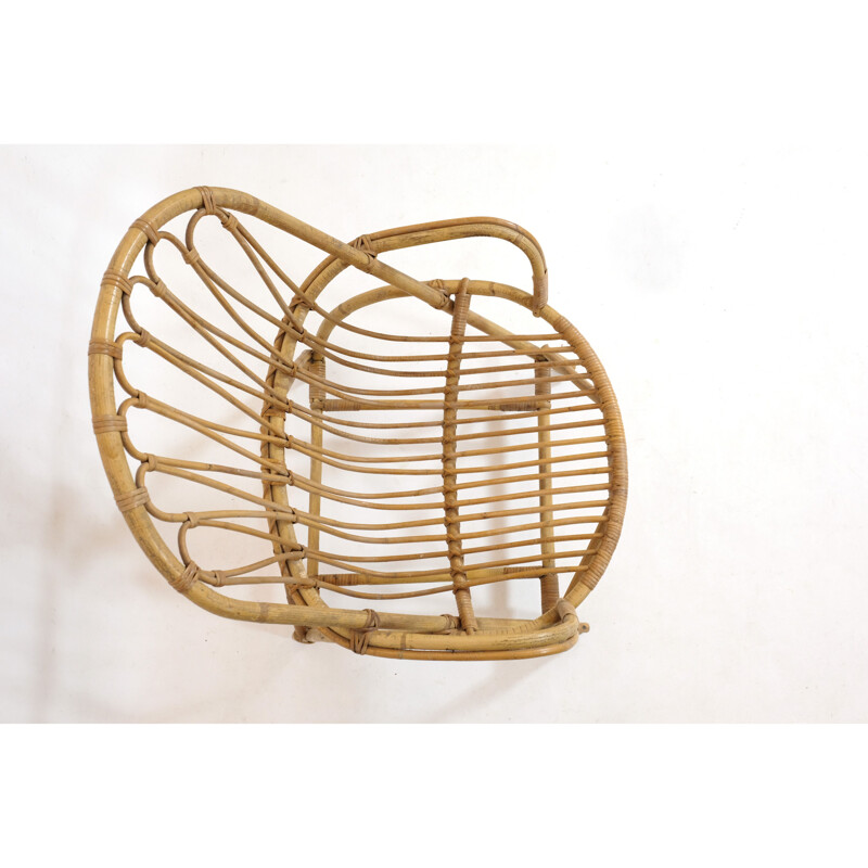 Vintage rattan armchair, 1960-1970