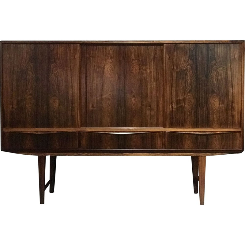 Vintage rosewood highboard by E.W. Bach for Sejling Skabe, Denmark 1960s