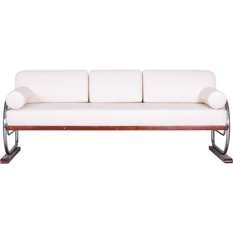 Vintage white sofa by Slezák, Czechia 1930s 