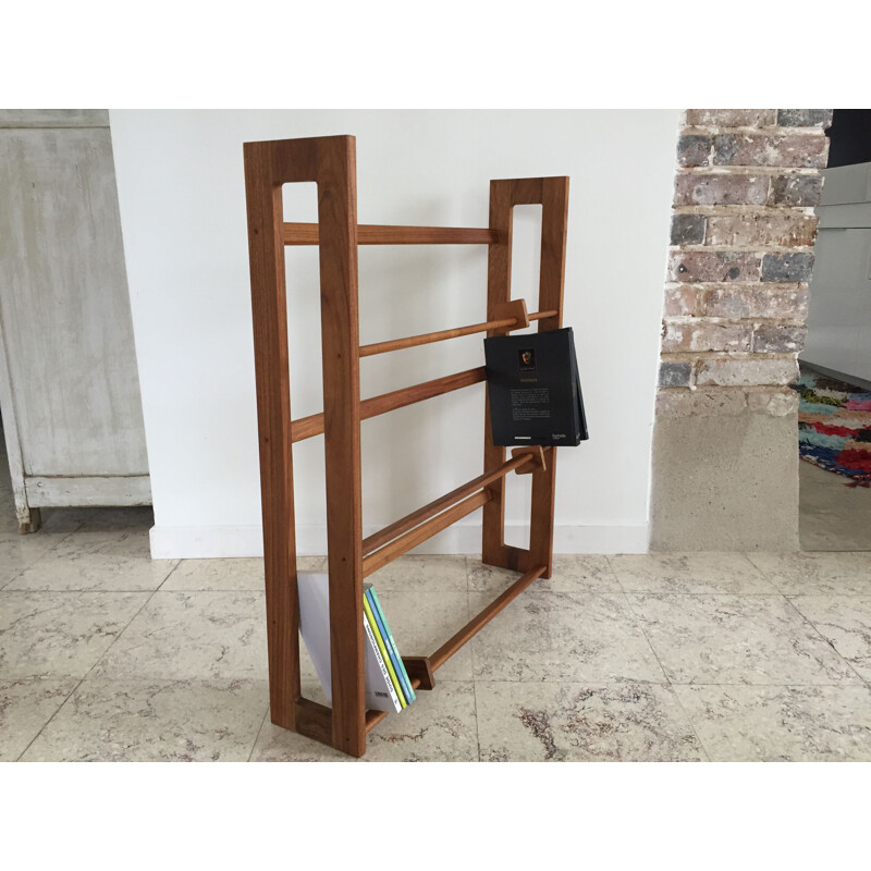 Scandinavian vintage shelf in solid teak