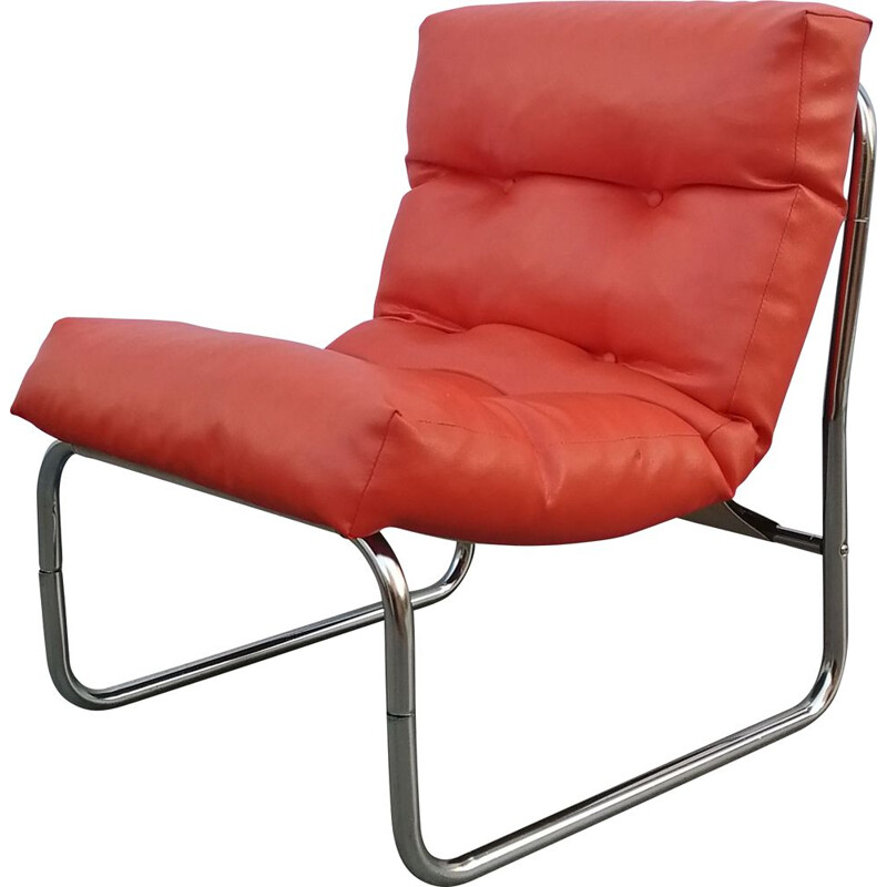 Sillón vintage Pixi naranja de Gillis Lundgren para Ikea, 1970