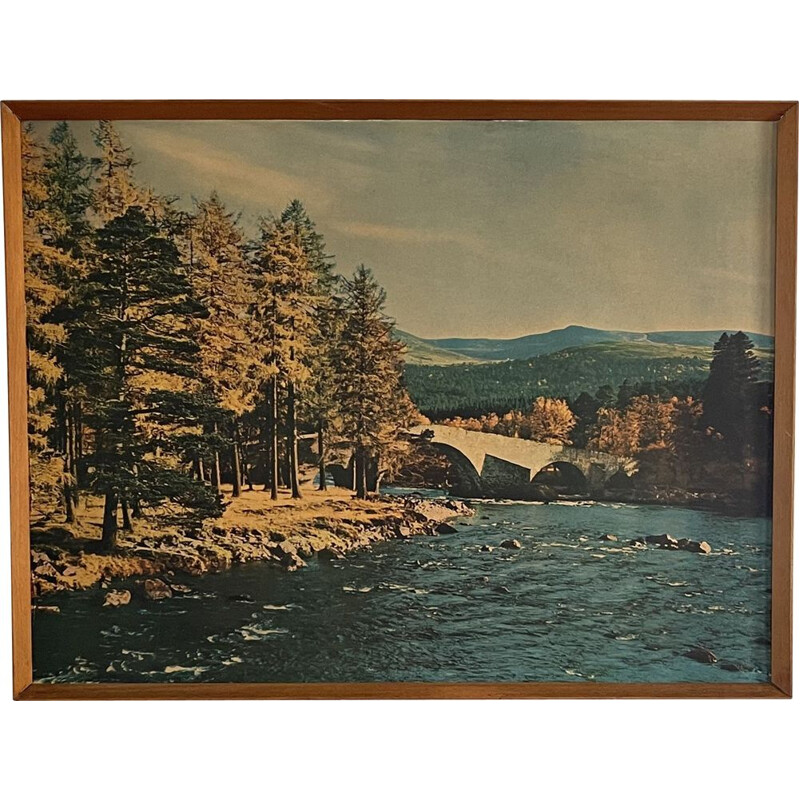 Vintage Swiss landscape print, Suecia