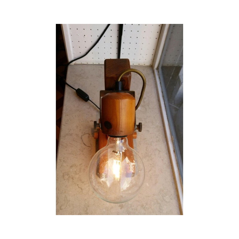 Lamp in wood - 1970s
