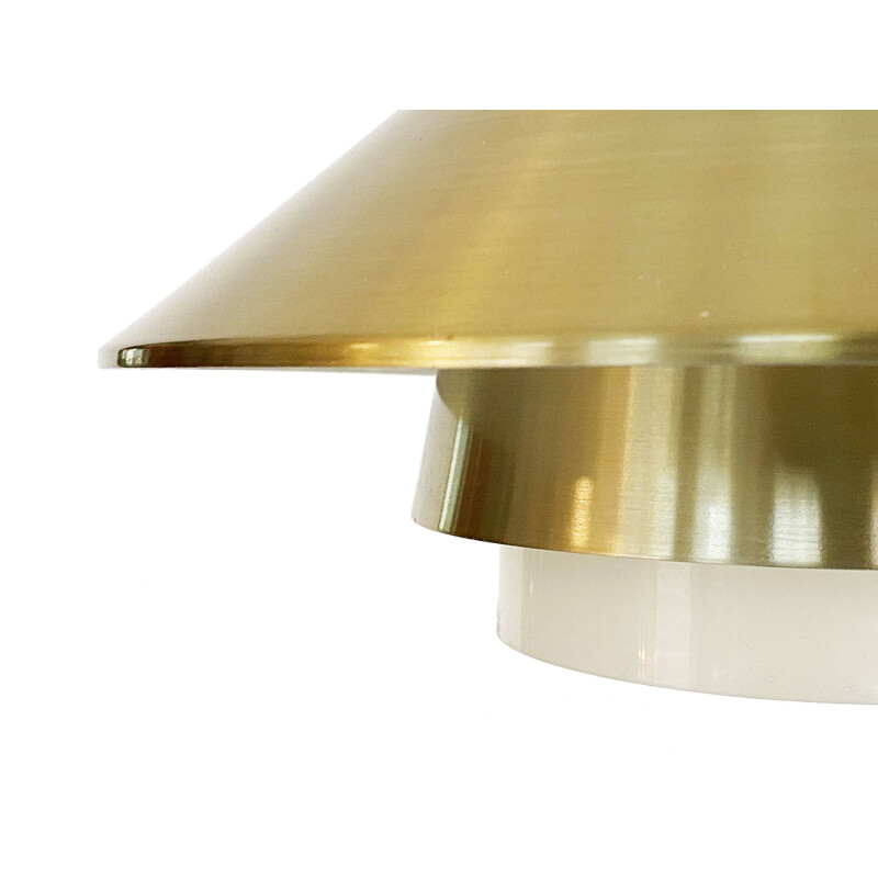 Vintage aluminum pendant lamp by Vadsbo Metall, Sweden 1970s