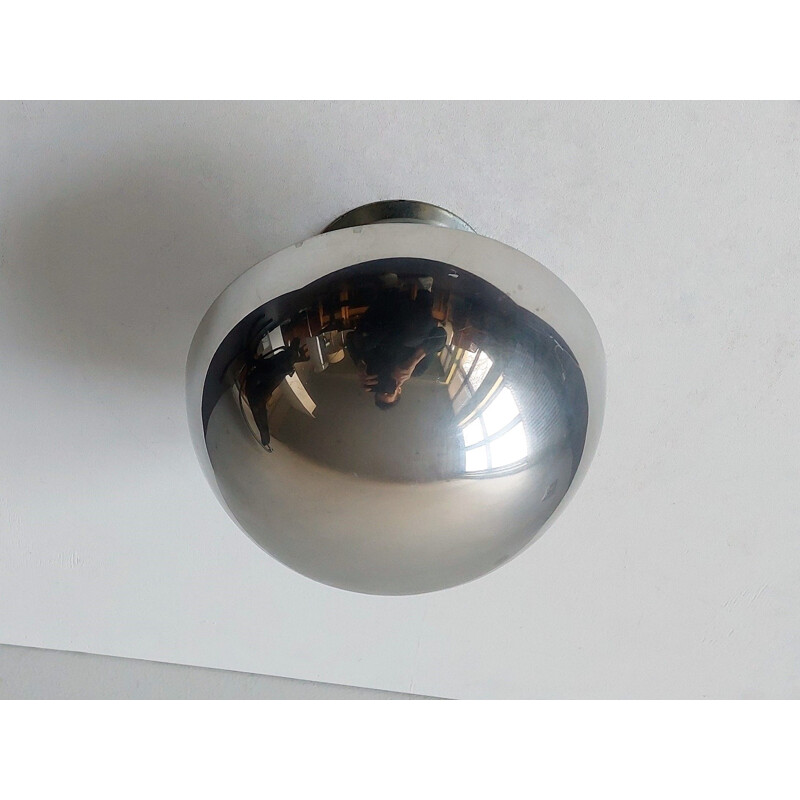 Vintage chromed ceiling lamp by Verner Panton for Louis Poulsen, Denmark 1960s