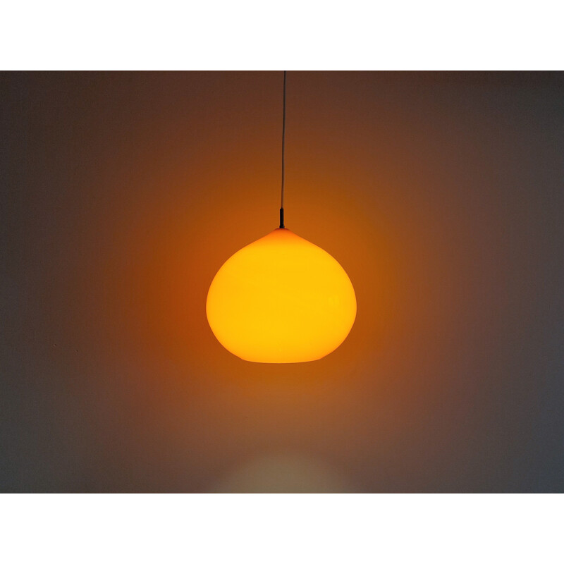 Lámpara de suspensión naranja vintage L51 "Cipola" de Alessandro Pianon para Vistosi, Italia 1950-1960