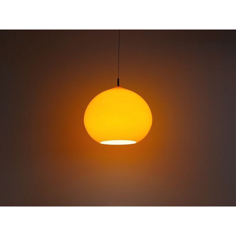 Vintage orange L51 "Cipola" pendant lamp by Alessandro Pianon for Vistosi, Italy 1950-1960s