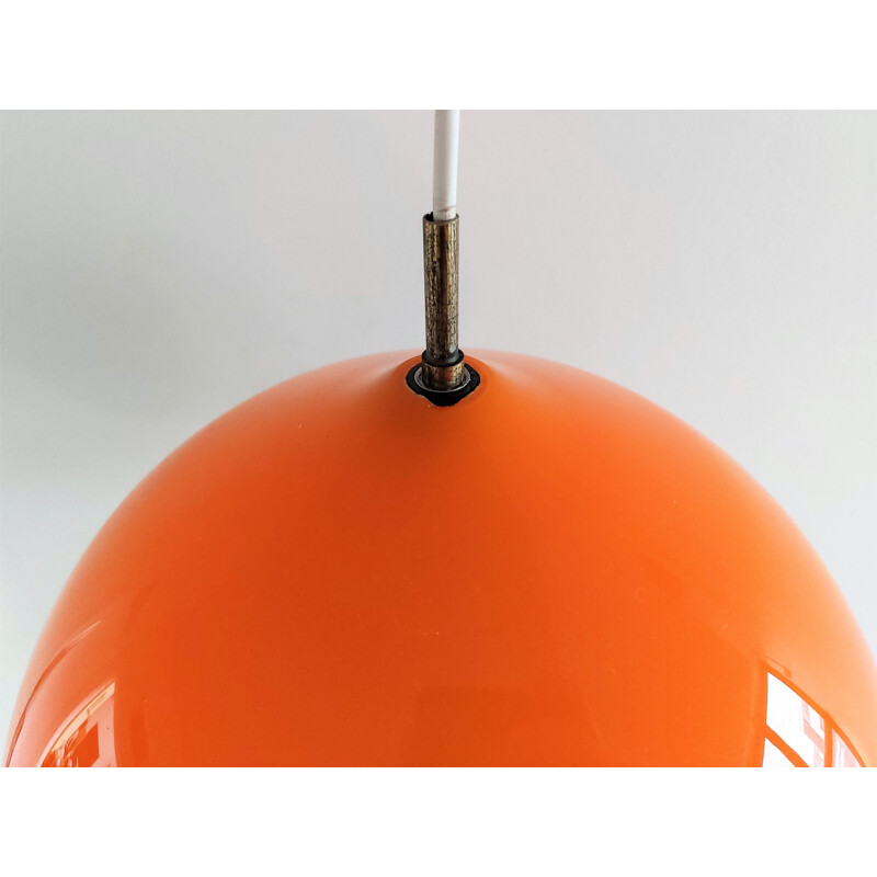 Vintage oranje hanglamp L51 "Cipola" van Alessandro Pianon voor Vistosi, Italië 1950-1960