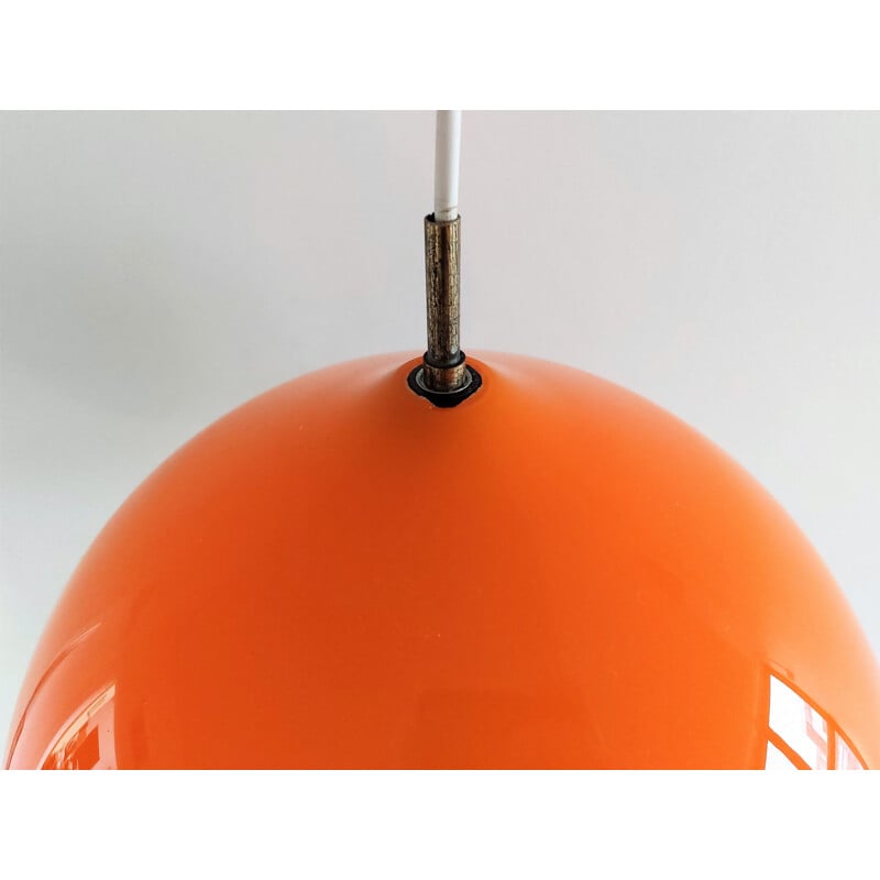 Lampada a sospensione arancione vintage L51 "Cipola" di Alessandro Pianon per Vistosi, Italia 1950-1960