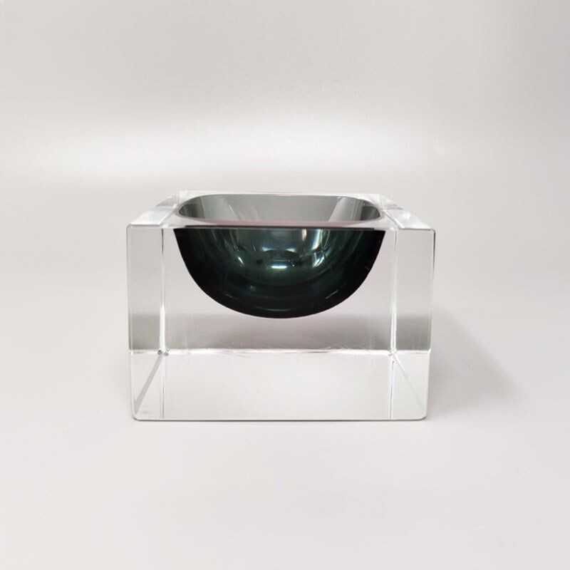 Vintage grey ashtray by Flavio Poli for Seguso, Italy 1960s