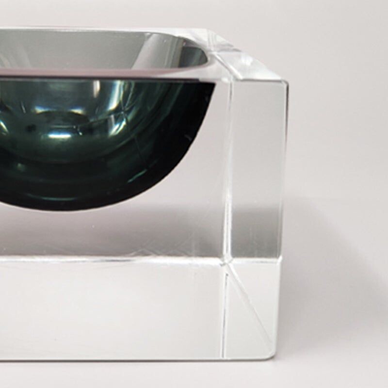 Vintage grey ashtray by Flavio Poli for Seguso, Italy 1960s