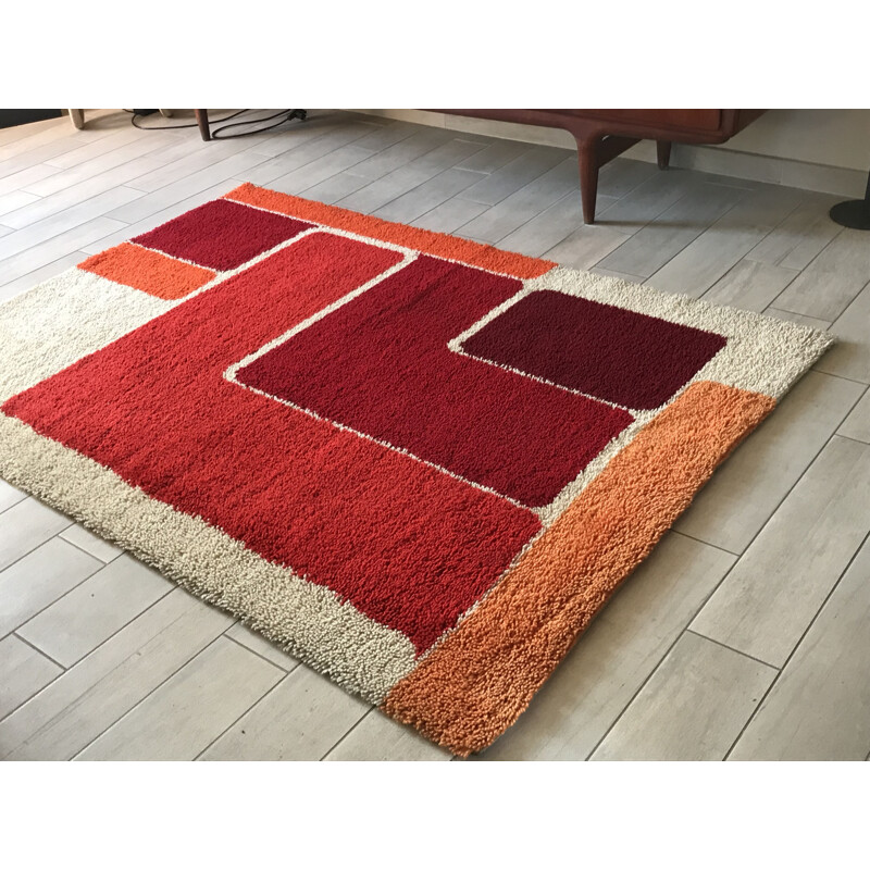 Vintage shag rug, 1970s