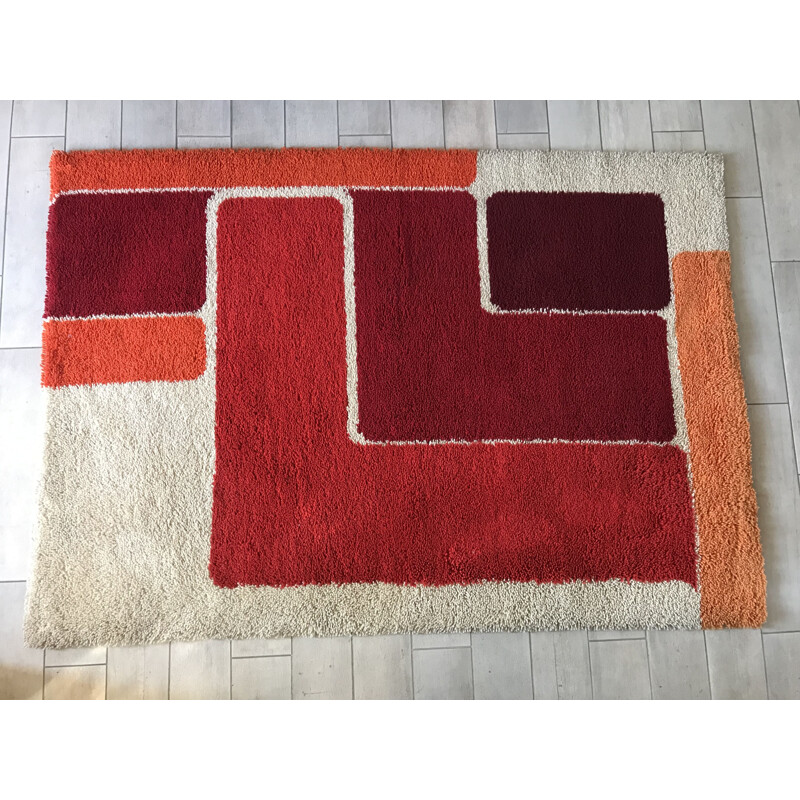 Vintage shag rug, 1970s