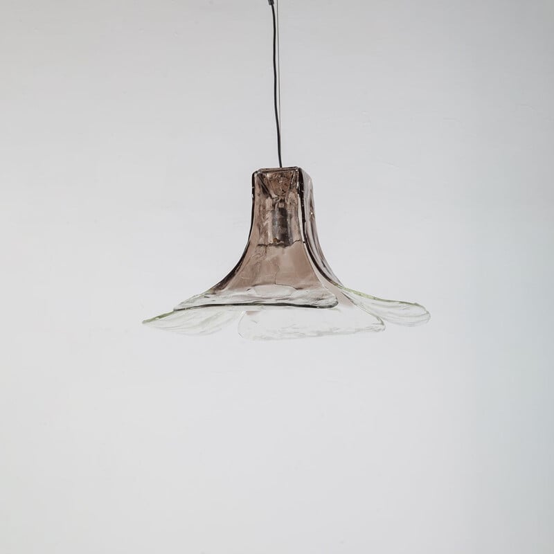 Vintage Murano glass pendant lamp by Carlo Nason for Mazzega