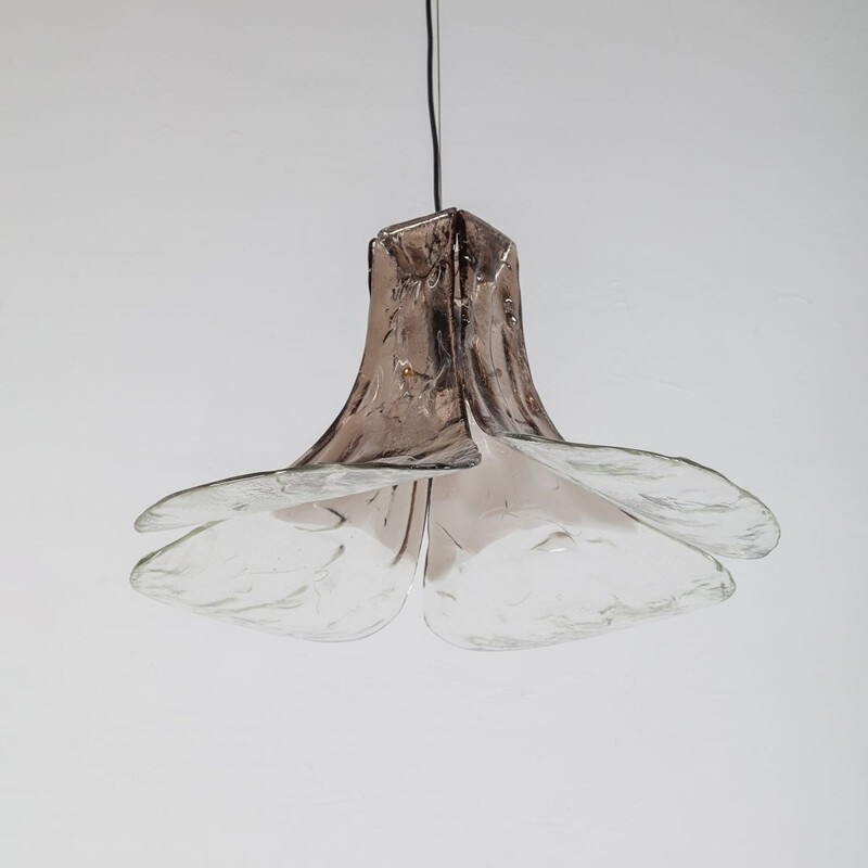 Vintage Murano glass pendant lamp by Carlo Nason for Mazzega