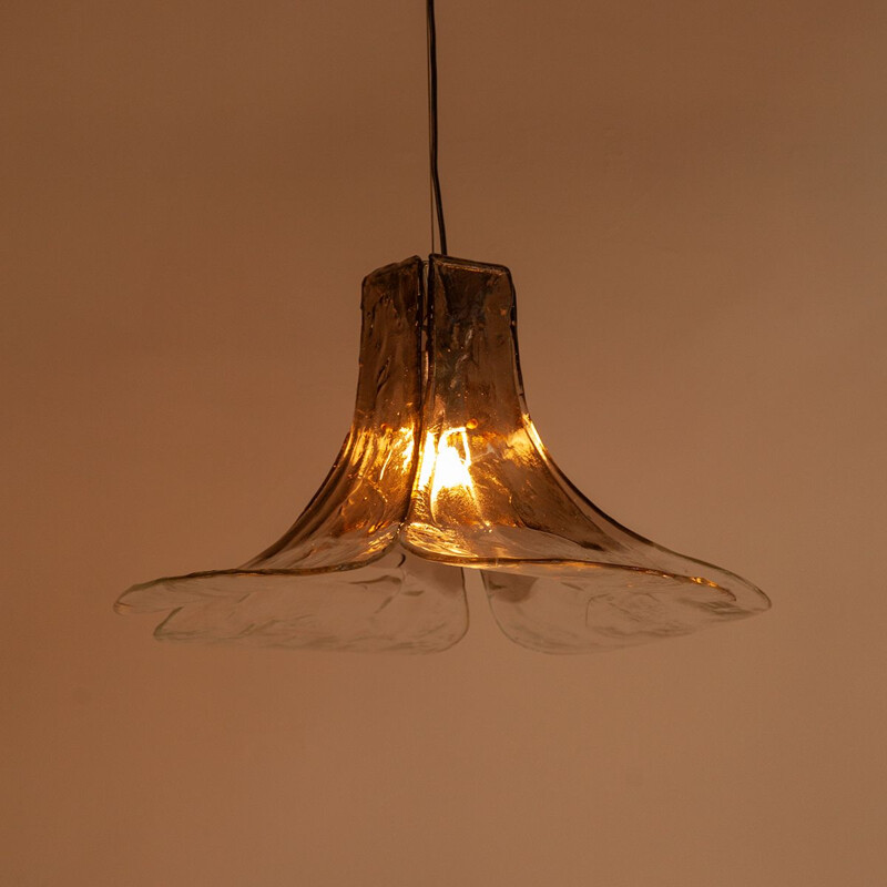 Vintage Murano glass pendant lamp by Carlo Nason for Mazzega