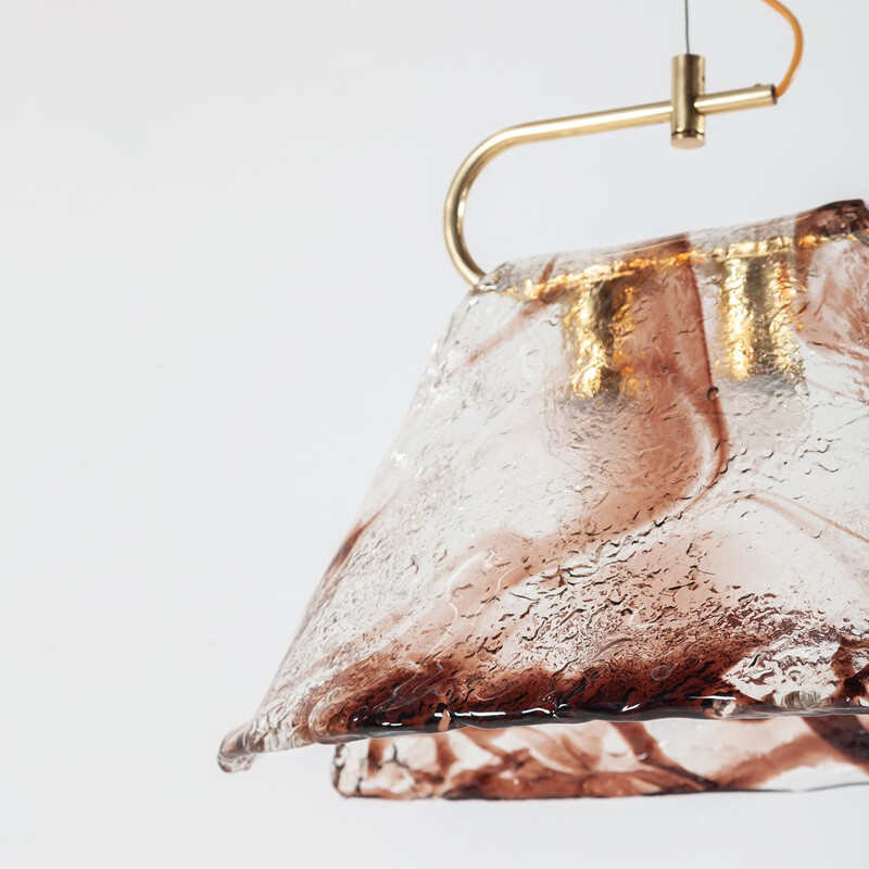 Suspension vintage en verre de Murano par Carlo Nason pour Mazzega