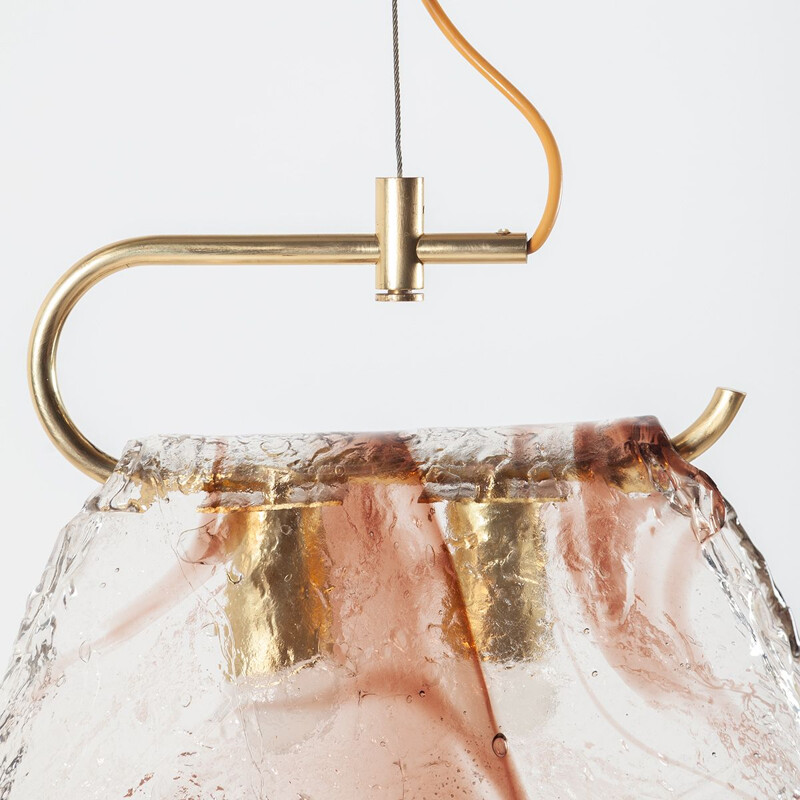 Suspension vintage en verre de Murano par Carlo Nason pour Mazzega