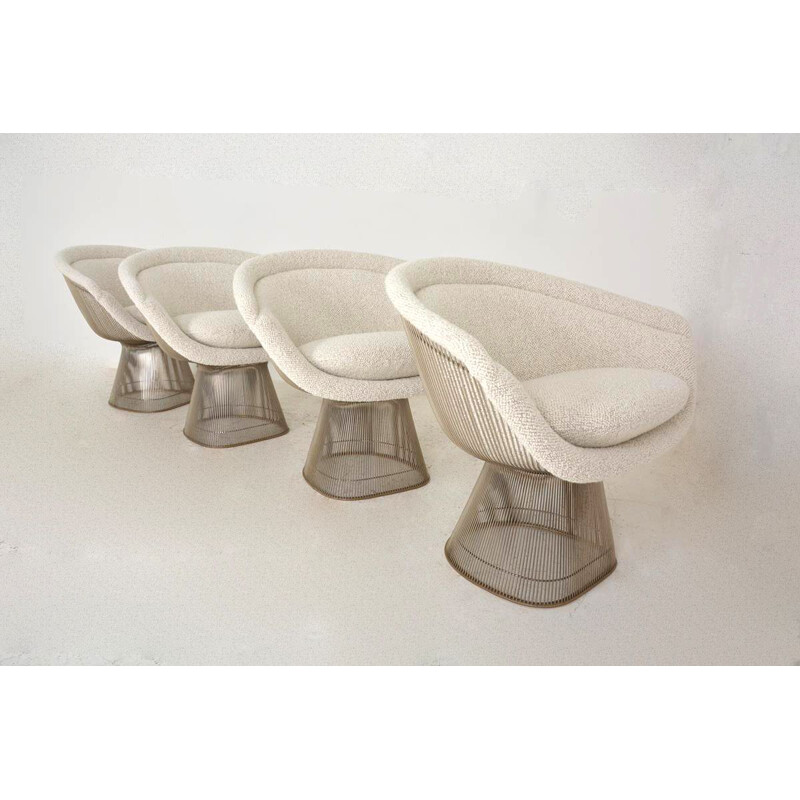 Set of 4 vintage armchairs by Warren Platner for Knoll, 1960s