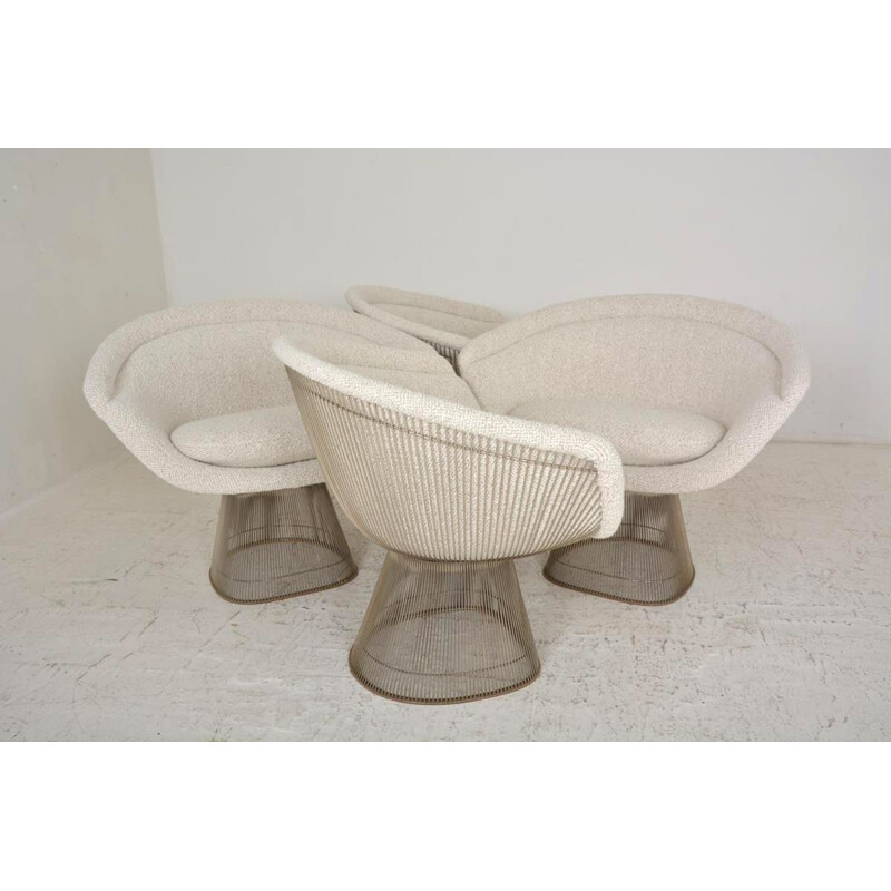 Set of 4 vintage armchairs by Warren Platner for Knoll, 1960s