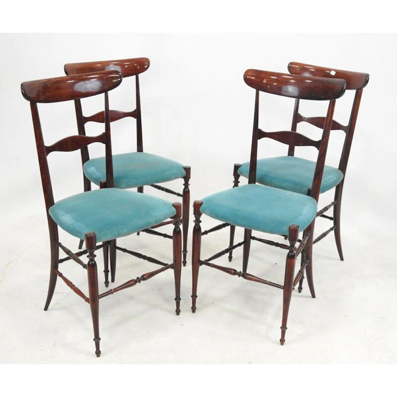 Set di 4 sedie vintage Campanino per Fratelli Levaggi, 1950