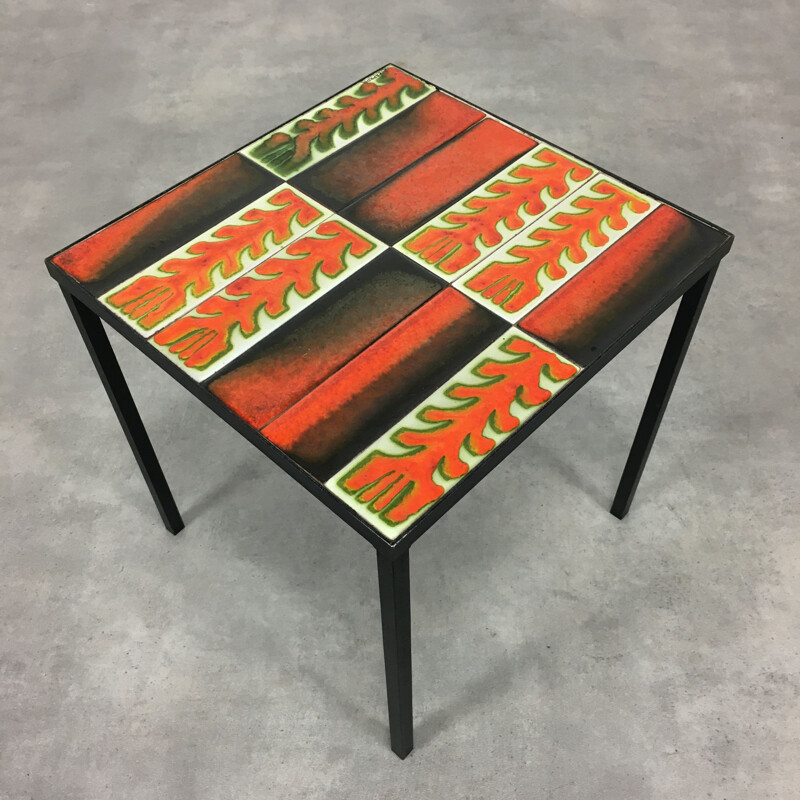 Vintage ceramic coffee table by Roger Capron