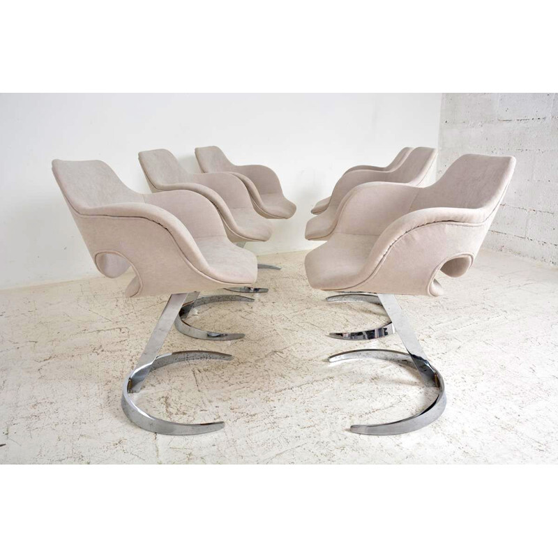 Set of 6 vintage chairs by Boris Tabacoff, 1970s