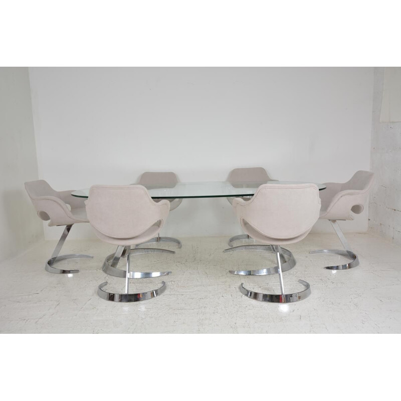 Set of 6 vintage chairs by Boris Tabacoff, 1970s