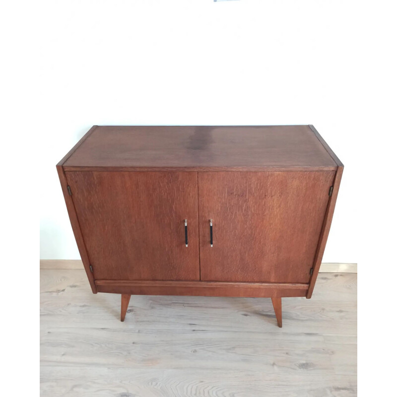 Wood vintage highboard, 1950s