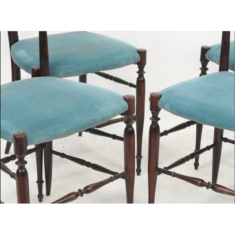 Set di 4 sedie vintage Campanino per Fratelli Levaggi, 1950