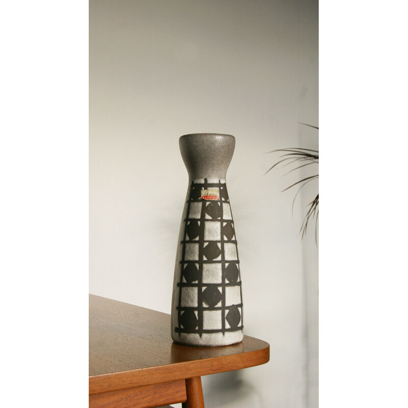 Vase vintage en grès de Scheurich, Allemagne 1960