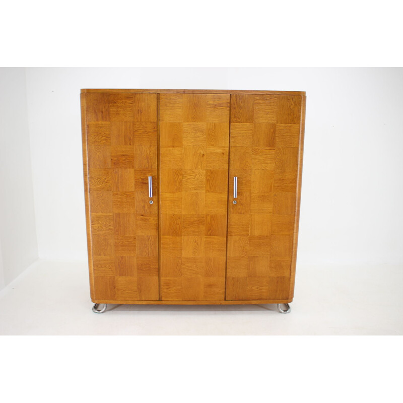 Vintage bauhaus wardrobe by Hynek Gottwald, Czechoslovakia 1930