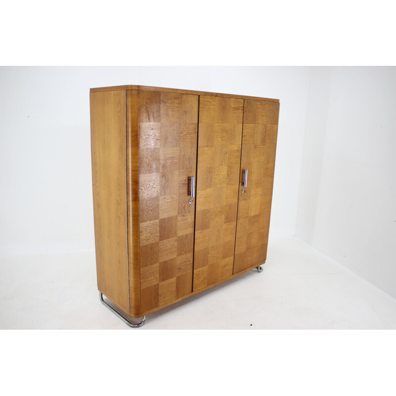 Vintage bauhaus wardrobe by Hynek Gottwald, Czechoslovakia 1930