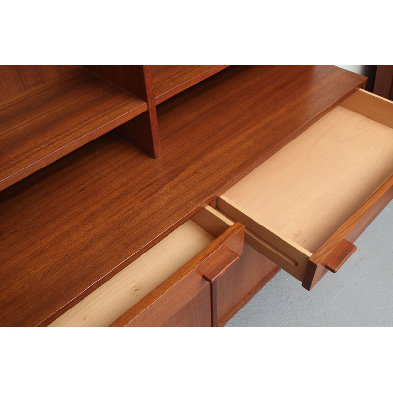 Vintage teak bookcase by Interier Praha, 1960