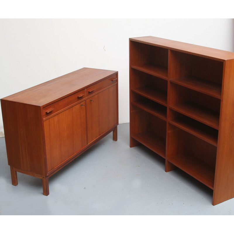 Vintage teak bookcase by Interier Praha, 1960