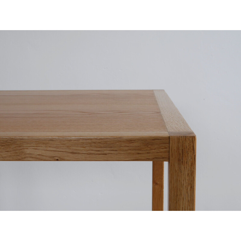 Vintage oakwood Be Square table by Mario Prandina for Plinio Il Giovane, Italy 2002s