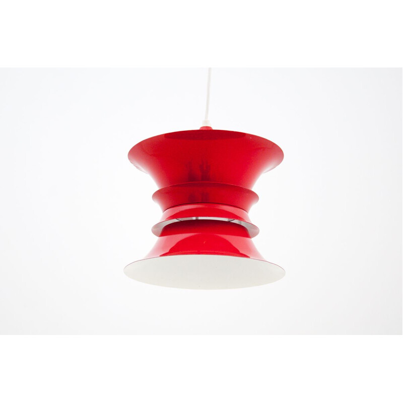 Vintage red pendant lamp, Denmark 1960s