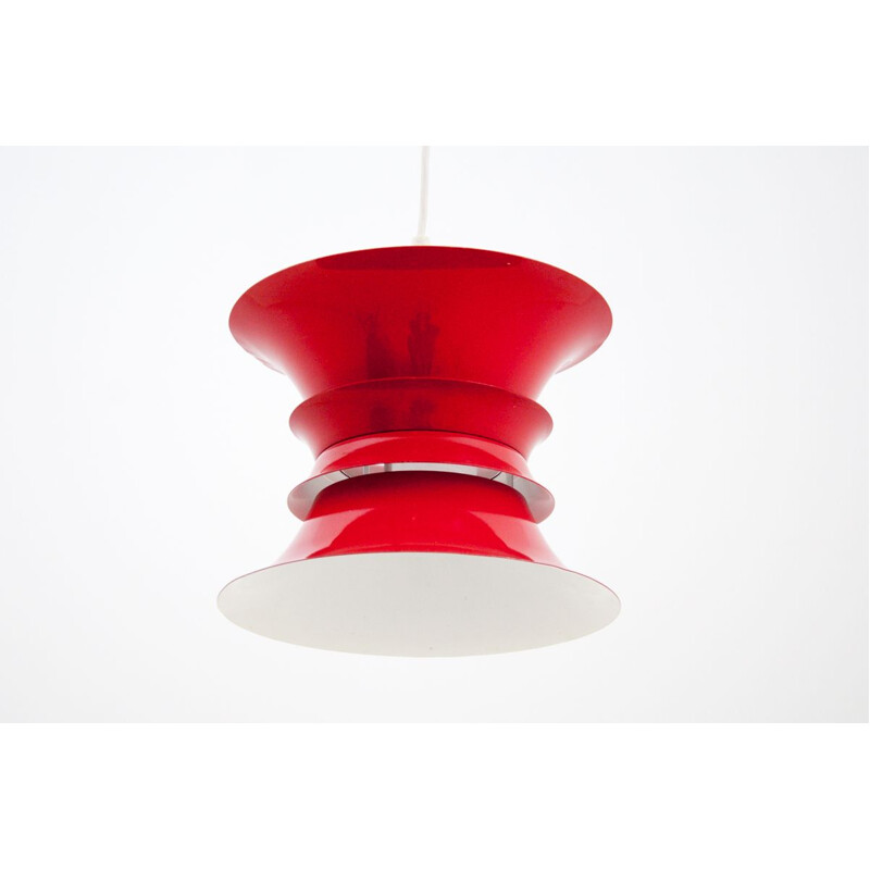 Vintage red pendant lamp, Denmark 1960s