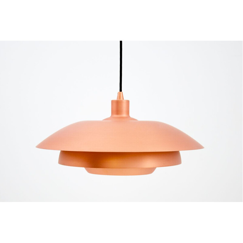 Vintage Copper pendant lamp, Denmark 1970s