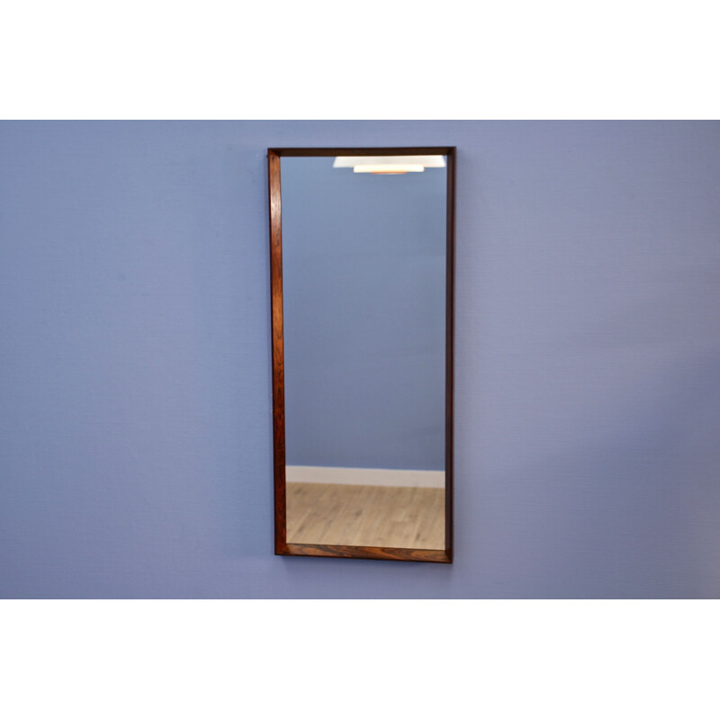 Miroir vintage danois en palissandre, 1960